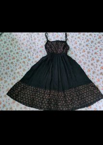 Black Cotton Casual Dresses