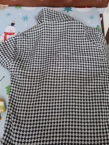 Houndstooth Print Button-Down Shirt