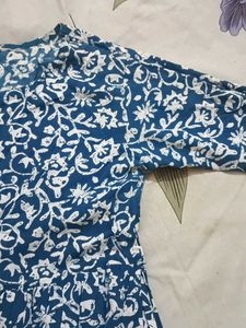 Boho Print Dress with Pom Poms