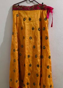 Gold Embellished Maxi Skirt