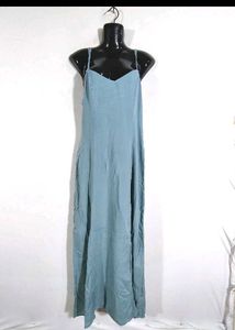 Blue Spaghetti Strap Maxi Dress