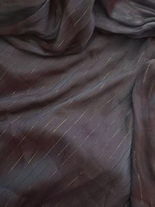 Chiffon Saree Fabric With Lured Line