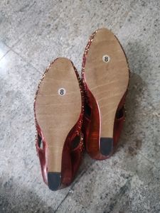 Red Shimmery Heels