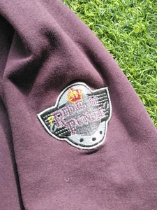 Maroon Motorcycle Graphic Sweatshirt