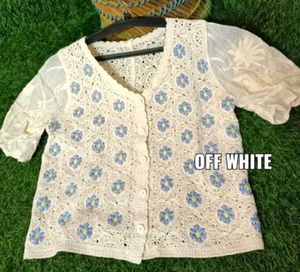 Cute White Crochet Top