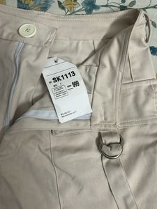 Beige Utility Mini Skirt