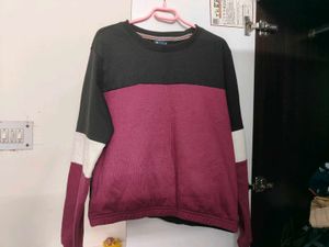 Stylish Colorblock Oversized Sweatshirt