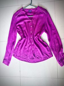 Purple long sleeve blouse/shirt