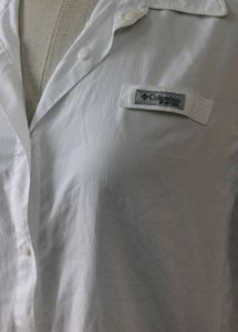 Columbia White Button-Up Top