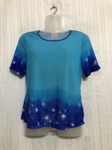 Blue Short Sleeve Top