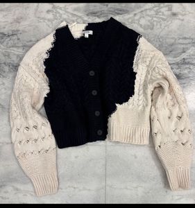 COS Abstract Heavy Knit Baggy Cardigan