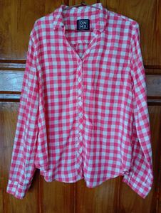 Pink Gingham Checkered Top