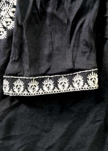 Black Embroidered Kurti