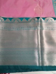 Elegant Pink &amp; Silver Saree