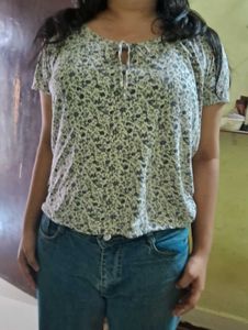 Floral Cotton Top For Summer