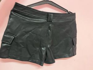 ZARA Faux Leather Skorts – Mini Skirt Look | Excel