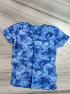 Blue Patterned T-Shirt
