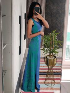 Elegant Blue Maxi Dress