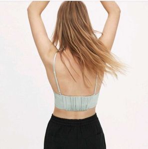 Zara Satin Tank Crop Top