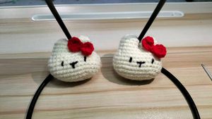 Crocheted Miffy Keychain