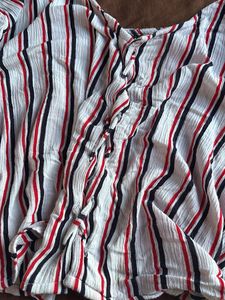 SalesStriped Bell Sleeve Top