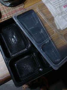 6 Disposable Packing Plates With Lids+spoons