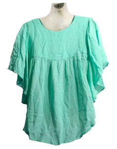 Embroidered Green Tunic Top