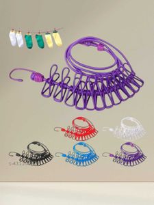 Cloth Drying Rope With Hooks
