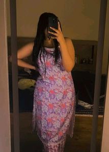 women&#39;s cotton blend kurta set