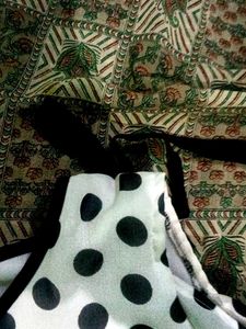 Polka Dot Cold Shoulder Top