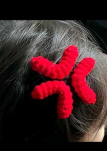 Fuzzy Red Anime Angry Mark Hair Clip💢Set -2