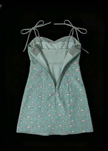 Floral Green Mini Dress