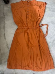 Orange Casual Dress