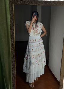 Spring Embroidered Floral Garden Inspired MAXI