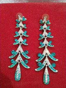 Teal Rhinestone Jewelry Set
