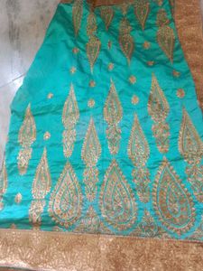 Amazing sea Green Colour beautiful Sare For You!