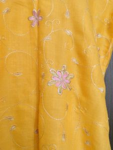 Yellow embroidery Kurta