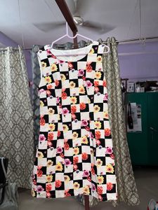 Floral Sleeveless A Line Dress