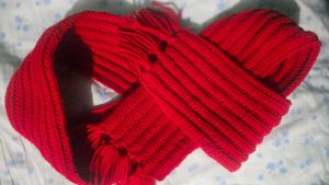 Cozy Red Knit Scarf