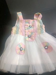 New Born Frock Elegant White