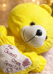Yellow Teddy Bear with Heart