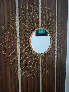Gold Metal Sunflower Mirror