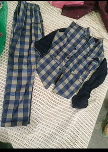 Full New Kids Coat Pant Set With Shirt