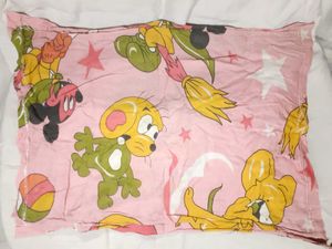 2 Pillow Covers Pink Orange Cartoon Pillows Cover