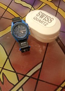 Men's Sport Watch - Blue Accents