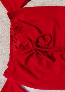 Red Off-Shoulder Top