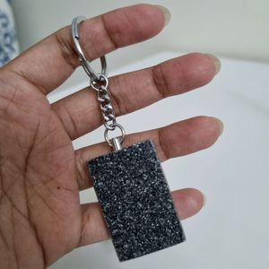 Granite Desk Organizer With Clock &amp; Pen Holder With Keychain