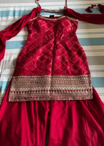 Red Kurta Set Women