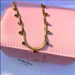 Clouded Gems Colorful Antiturnish Necklace
