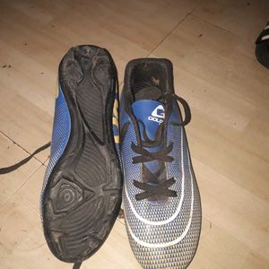 Blue &amp; White Soccer Cleats